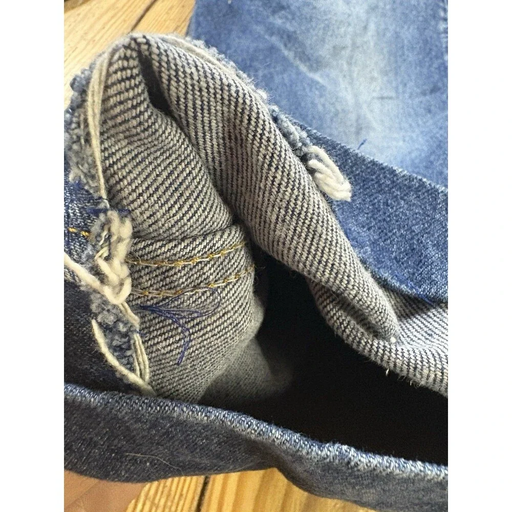 VTG 90s 80s Levi's 505 0216 Regular Fit Jeans Mens 41x25 Denim Cut Off Distress
